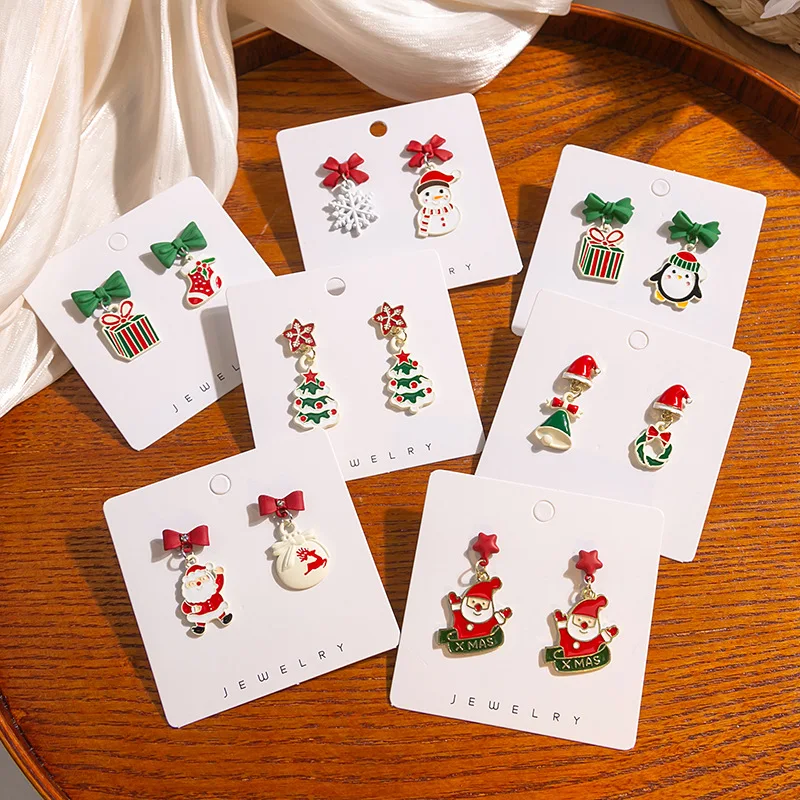 

New arrival Christmas Piercing Earrings For Women Christmas Tree Snowman Cute Earring Fashion Jewelry
