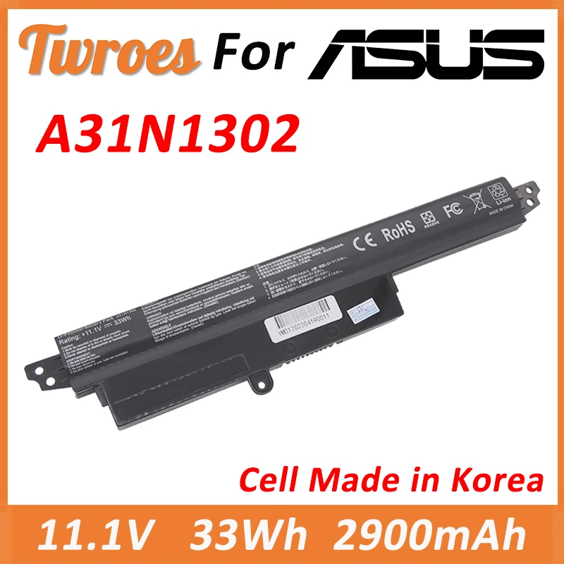 A31N1302 33Wh 2900MAH Laptop Battery For ASUS VivoBook X200CA X200MA X200M X200LA F200CA X200CA R200CA 11.6