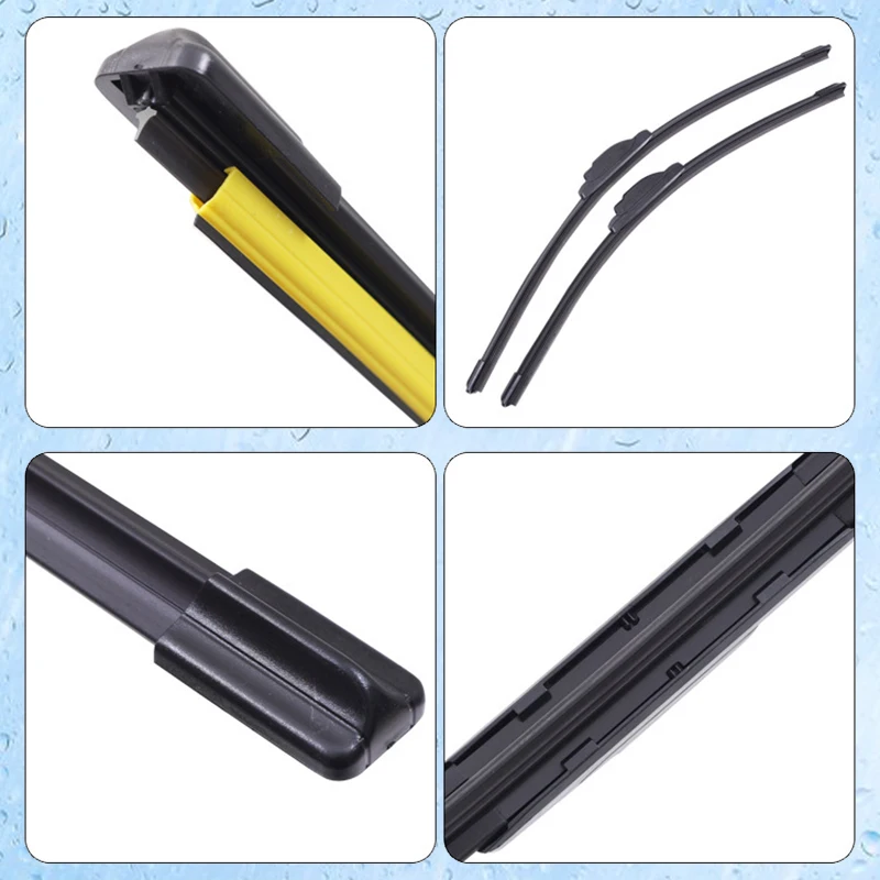 2pcs Front wiper for Tesla Model 3/Y 2017-2023 front windshield wiper, boneless high-quality rubber car wiper blade