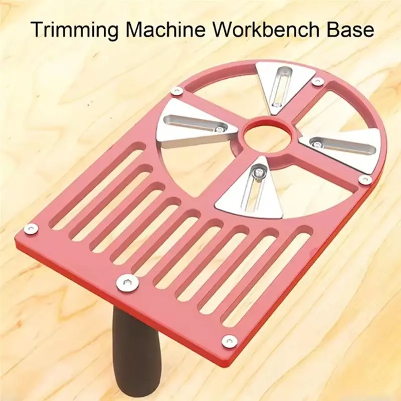 ABSJ-Router Base Plate Adjuster Trimming Machine Bottom Plate For 65 To 132Mm Diameter Trimmer Router Workbench Base