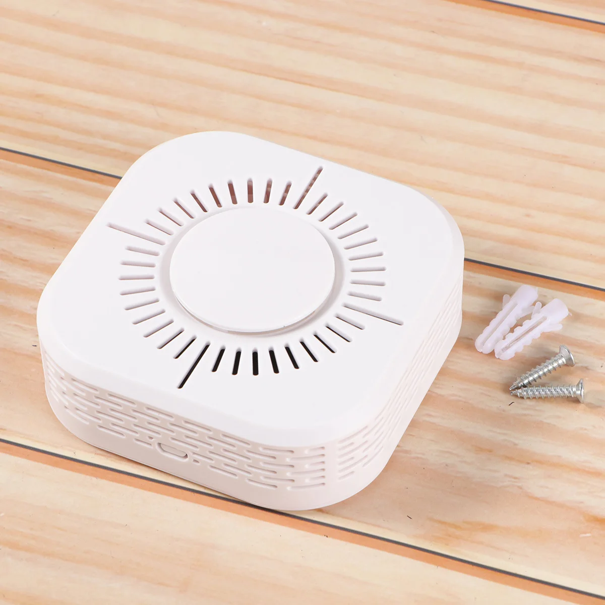 Self-contained Fire Warning and Photoelectric Sensor Powered Smoke White