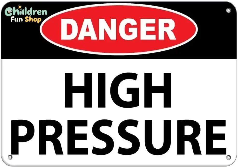 Warning Sign Danger High Pressure Hazard Sign Warning Safety Signs Road Sign Business Sign es Tin Metal Tin Sign