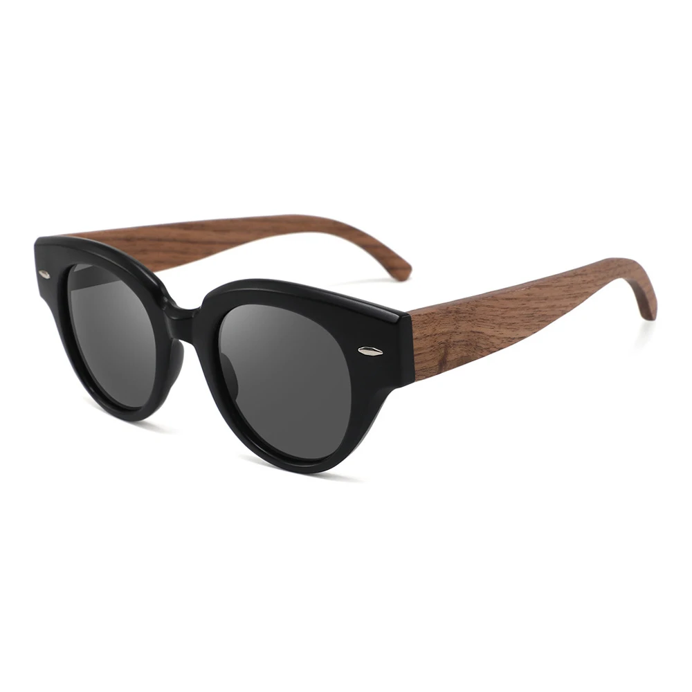 

Brand Designer Wood Sunglasses Polarized Sun Glasses for Men Women PC Frame Wooden Temples UV400