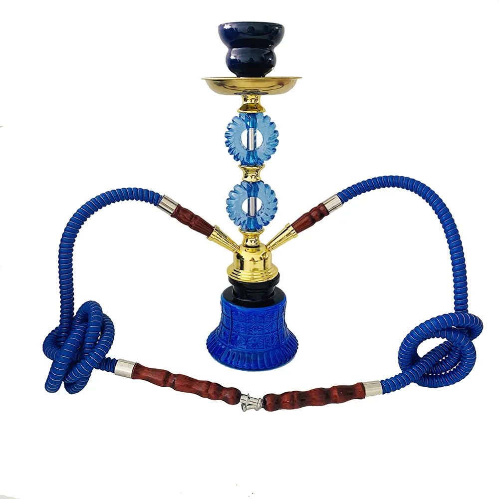 Glass Hookah Shisha Pipe Narguile Completo Chicha Pipa Shisha Cachimba Double Hose Charcoal Tongs Sisha Nargile Shisha Hookah