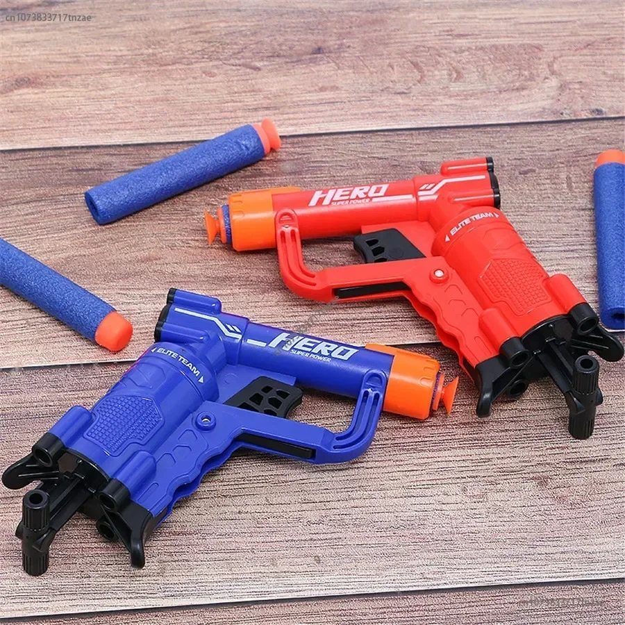 Minipistola de balas blandas para niños, traje de carga Manual para balas Nerf, pistola de juguete con dardos, regalo de Navidad, novedad de 2024