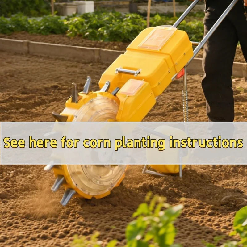 Corn Sowing Machine Hand Push Type Soybean Peanut Cotton Bean Angle Sorghum Seed Fertilizer Integrated Precision Sowing Device