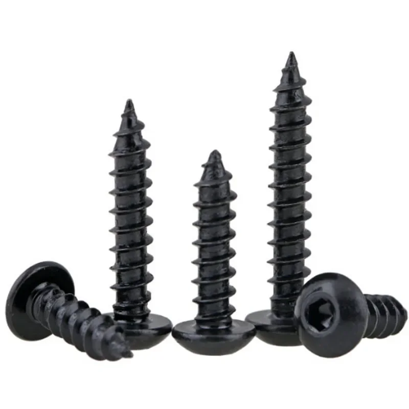 M3 ( 3mm )  High Tensile 8 Black Oxide Button Head Socket Cap Self Tapping Screws Hex bolts
