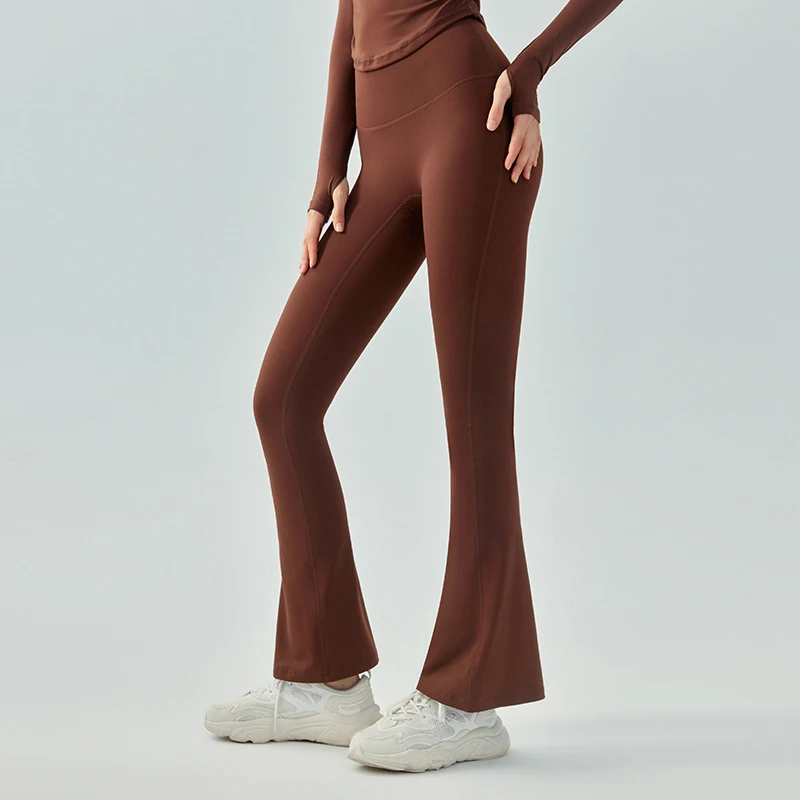 

High-Waisted Yoga Flared Pants Booty Lifting Casual Fitness Leggings Elastic Slimming Wide Leg Trousers Stretchy Comfort Yoga