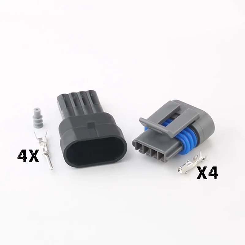 

4 Pin Way Automotive Intake Pressure Sensor Waterproof Socket with Wires Car Wire Cable Connectors 12162833 12162834