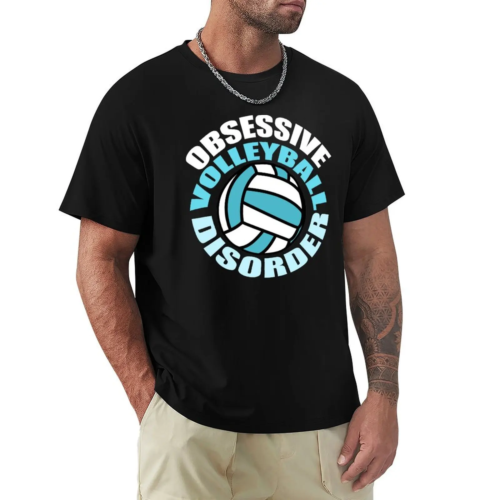 Funny Obsessive Volleyball Disorder T-Shirt blacks blanks mens graphic t-shirts pack