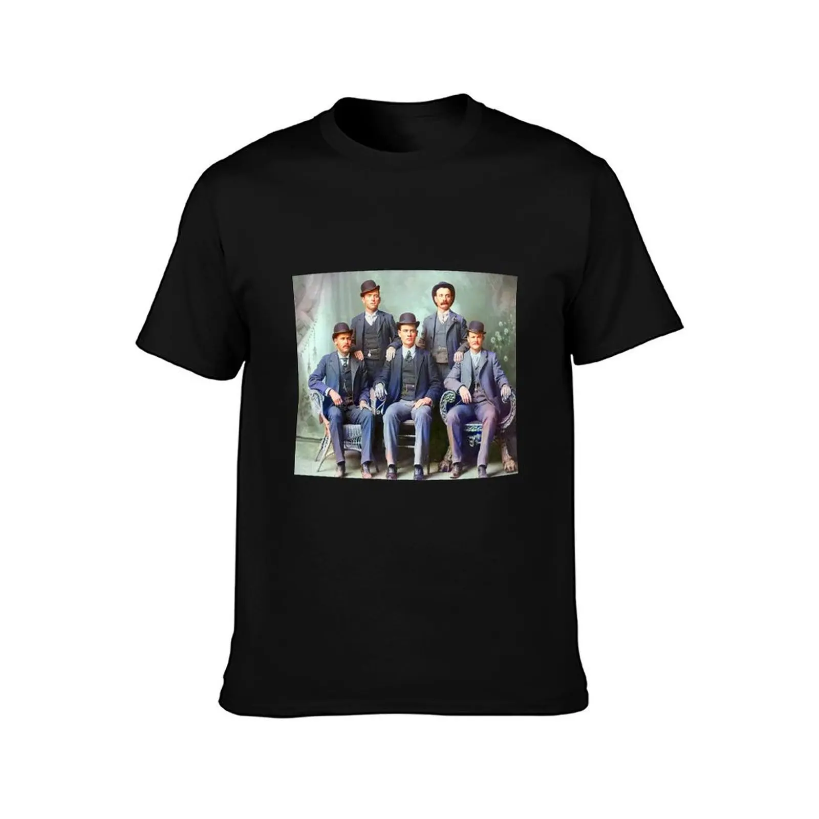 Butch Cassidy And The Sundance Kid Gang Color Redux 1900 T-Shirt Work Basic Short Sleeve Top