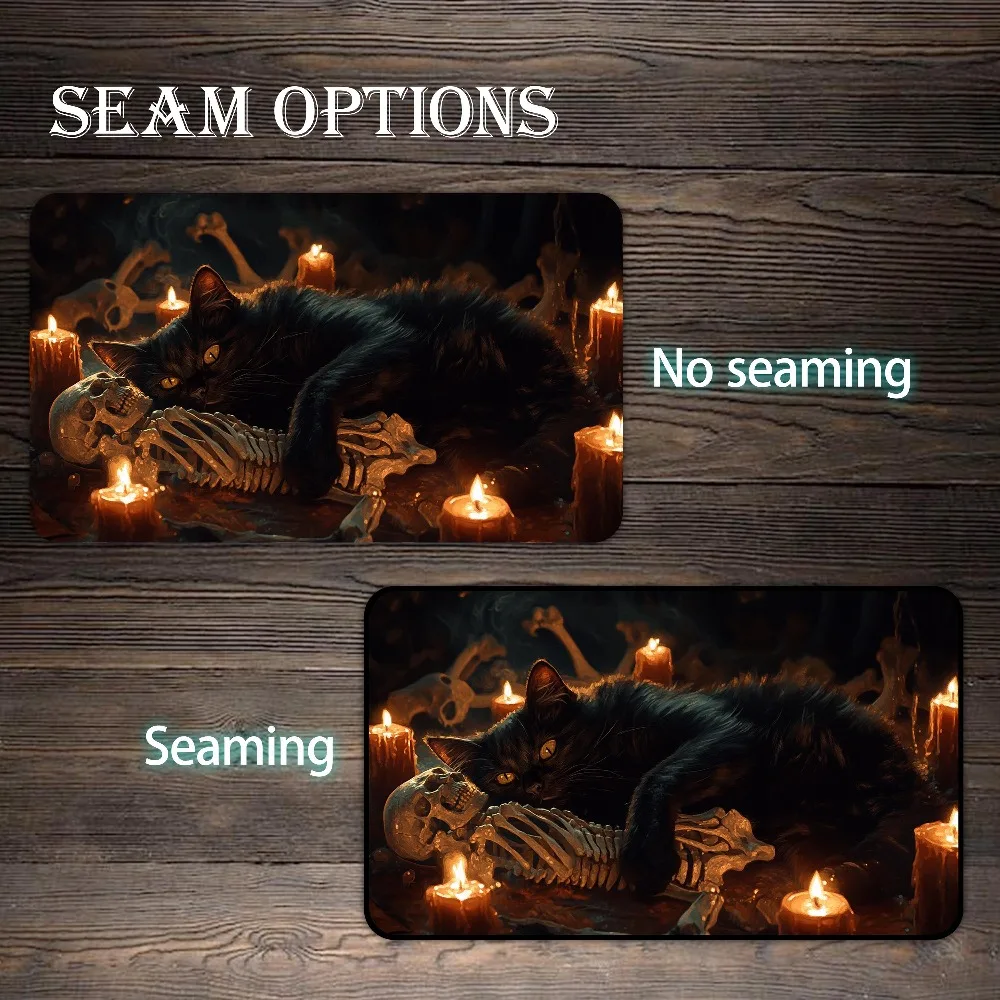TCG Playmat, Ghost Cat Custom Play Mat, TCG Playmat with Zones alfombrillas para escritorio tapis de souris pc accessories
