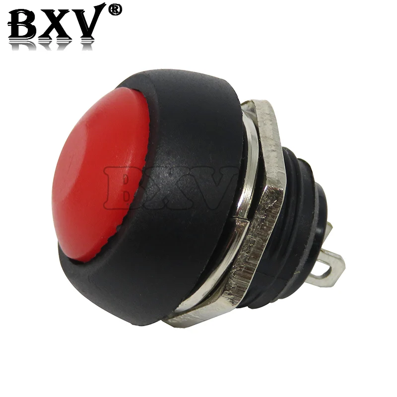 6piece Mini 12mm Waterproof Momentary On/off Push Button Round Switch Pbs-33b Kit White Black Red Yellow Blue Green