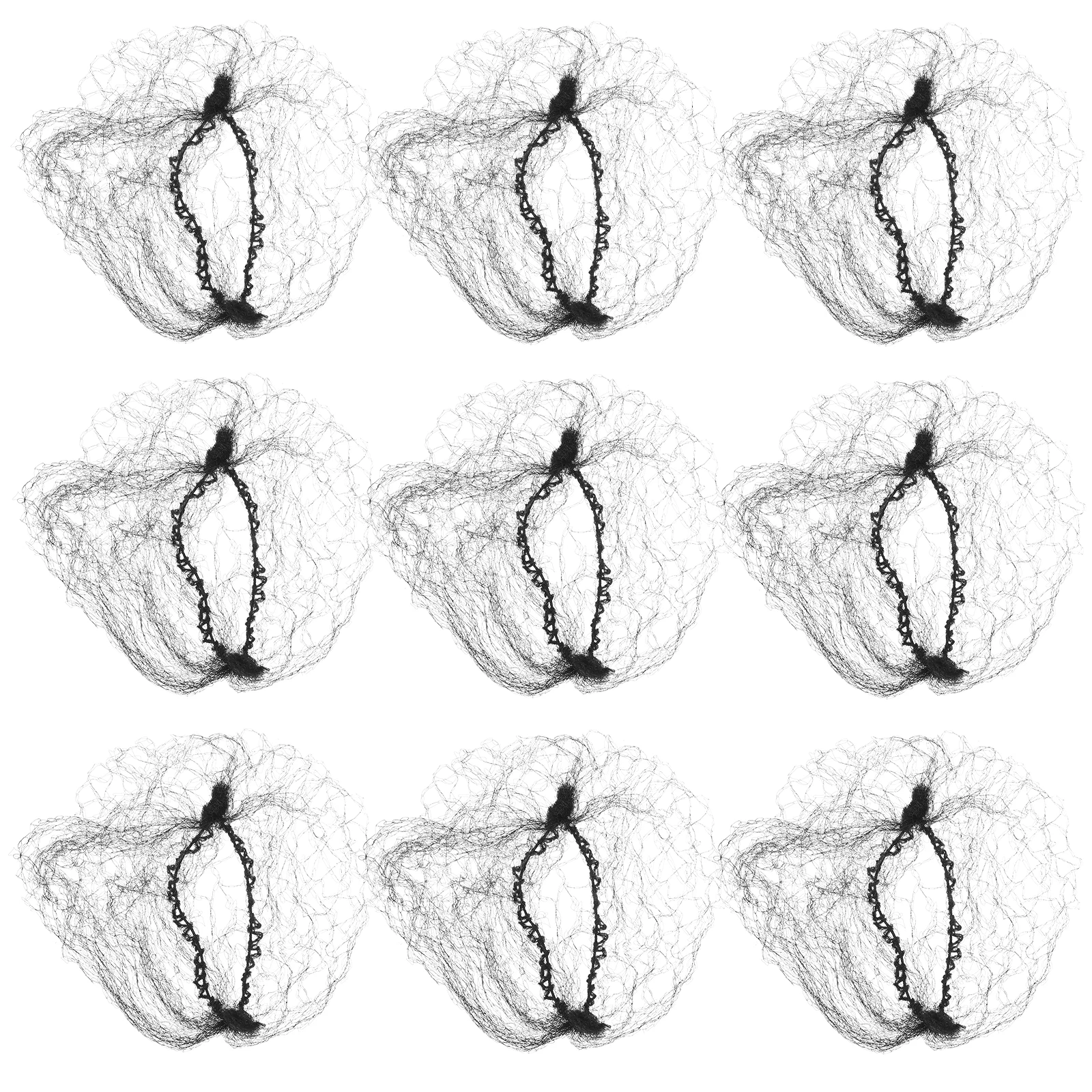 100 pièces de filets à cheveux invisibles en nylon noir extensible pour chignons, danse, infirmière, couverture de coiffure, filets à cheveux