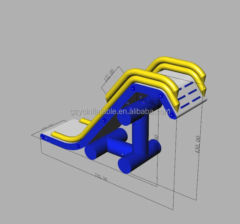 Commercial floating yacht pier slide inflatable boat