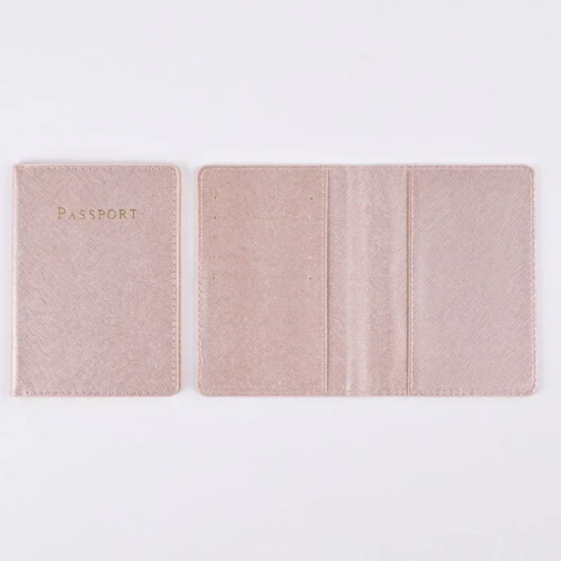 New Solid Color PU Leather Passport Holder Multi-functional Passport Case Travel Passport Protection Cover Card Case Wallet