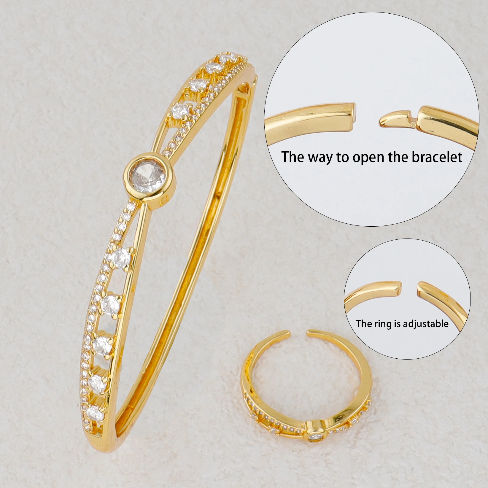 Luxury Design Bracelet Women Gorgeous Wedding Jewelry Bright Round Zirconia Fashion Jewelry Women Engagement Gift for Friends
