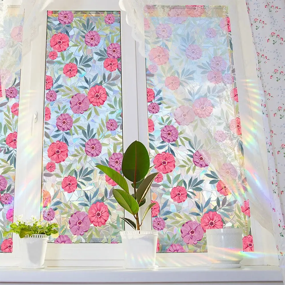 Multicolor Window Privacy Film Electrostatic Ornament Sun Catcher Glass Sticker DIY Accessoires Static Cling Static Decals