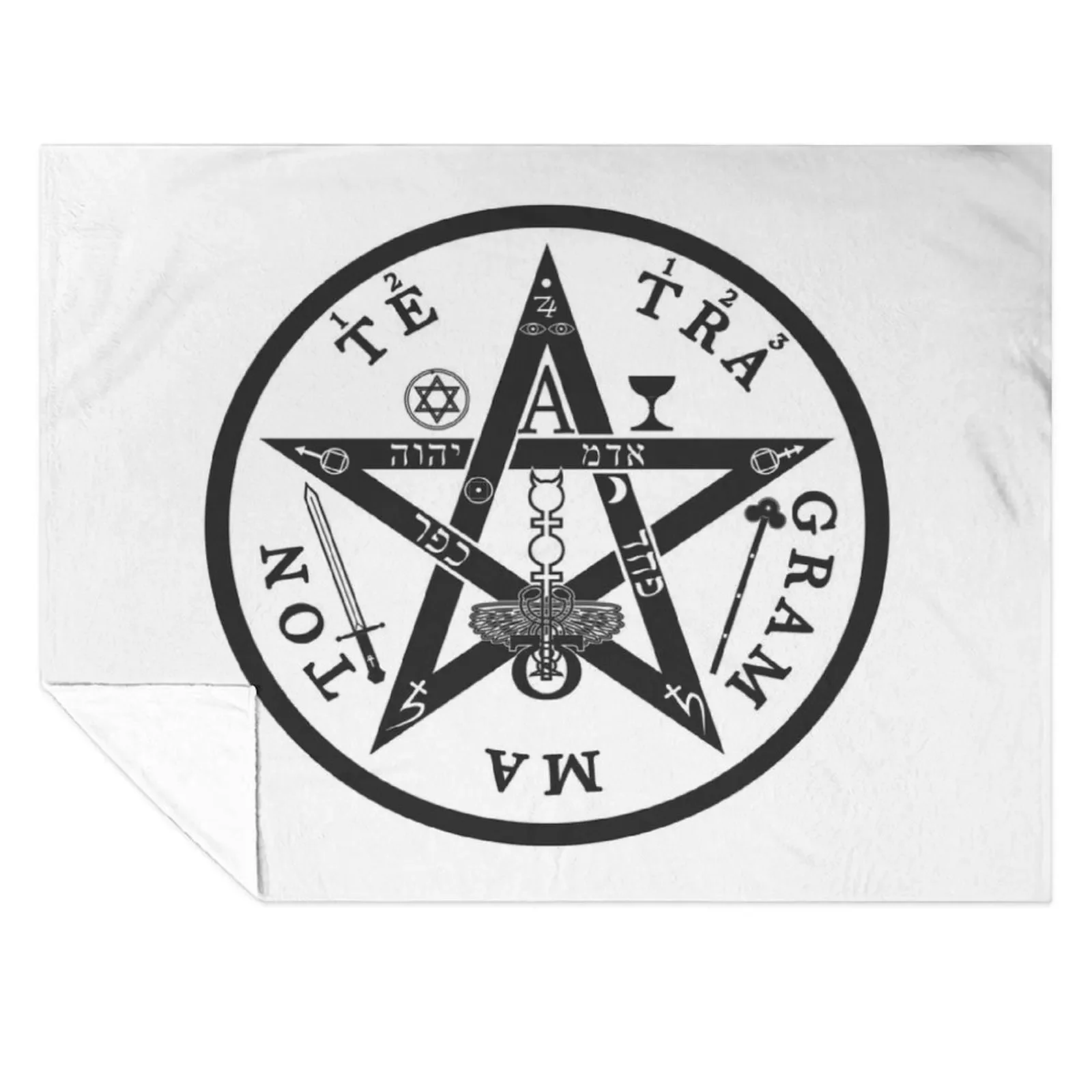 

Tetragrammaton Throw Blanket cosplay anime Sleeping Bag Hairy Vintage Blankets