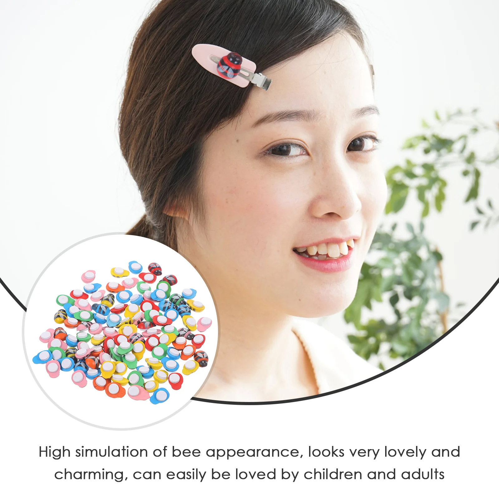 

100 Pcs Wooden Bee Decoration Embellishments Charm Bulk Decorations Sticker Stickers for Crafts