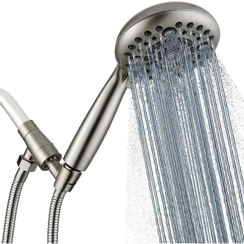 Handheld Shower Head High Pressure 6 Spray Settings, Detachable Hand Held Showerhead 4.9