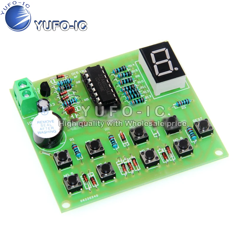 CD4511 Eight Digital Display Answering Device Kit 8 Channel Skill Contest Practical Training DIY Bulk