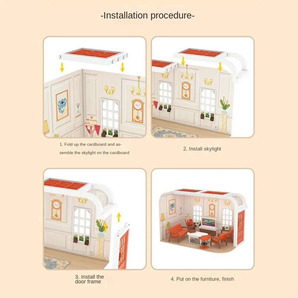 Meble do domku dla lalek, miniaturowe modele, scenki, akcesoria do domku dla lalek, meble miniaturowe