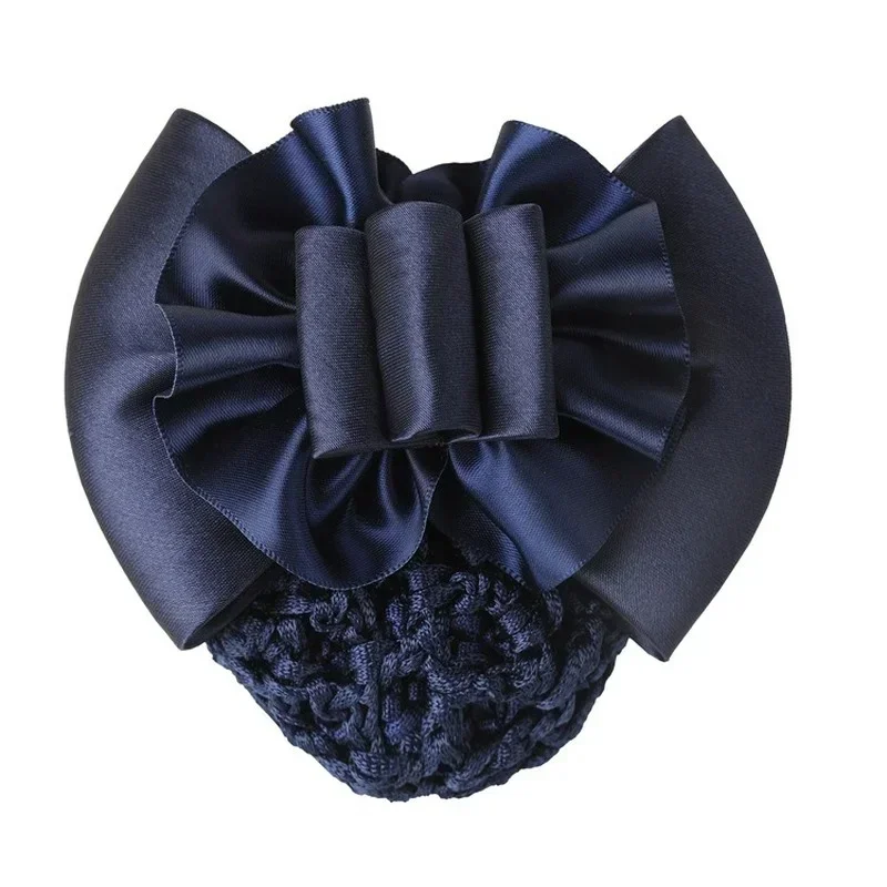 Fashion Women Professional Bow Barrettes Ribbon Hair Clip Nurse Hotel Postal Bank Stewardess Hairpins Snood Net Bun Hairgrips