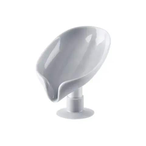 Drain Soap Holder Leaf Shape Soap Box Suction Cup Tray Drying Rack for Shower Sponge Container Kitchen Bathroom Accessories