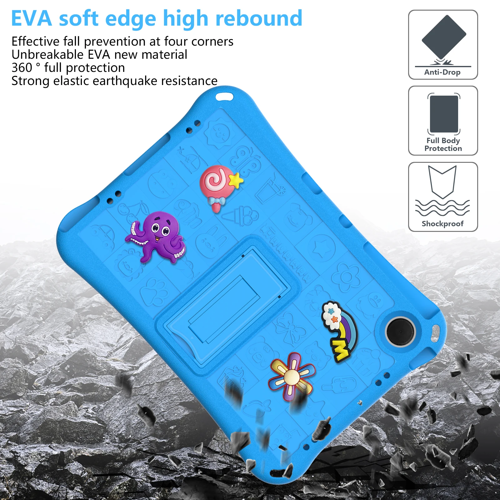 Capa EVA para Samsung Galaxy Tab, Capa para Crianças, A9, Plus, 11 ", SM-X210, X216, A9, X110, X115, A7 Lite, T220, T225, 8.7", A 8.0, t290 e T295