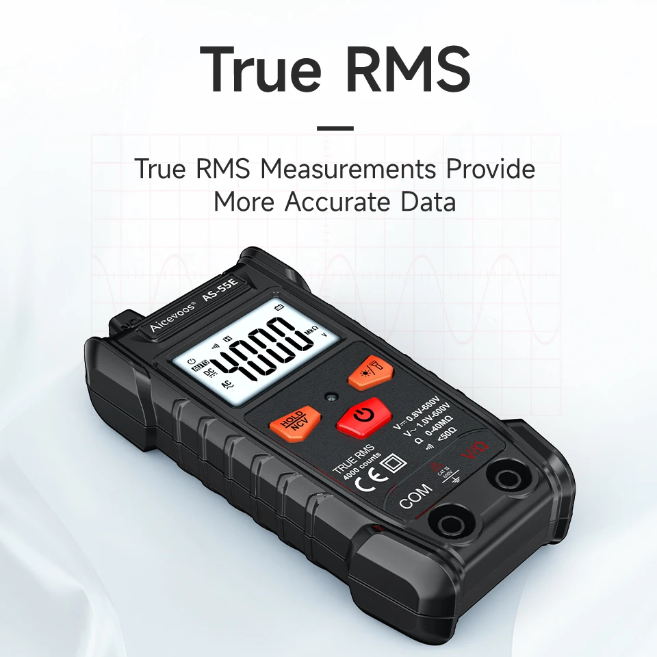 Aicevoos Automatisches intelligentes Digitalmultimeter True RMS Auto Range DC/AC-Spannungsprüfer Elektrisches professionelles Multimetro NCV
