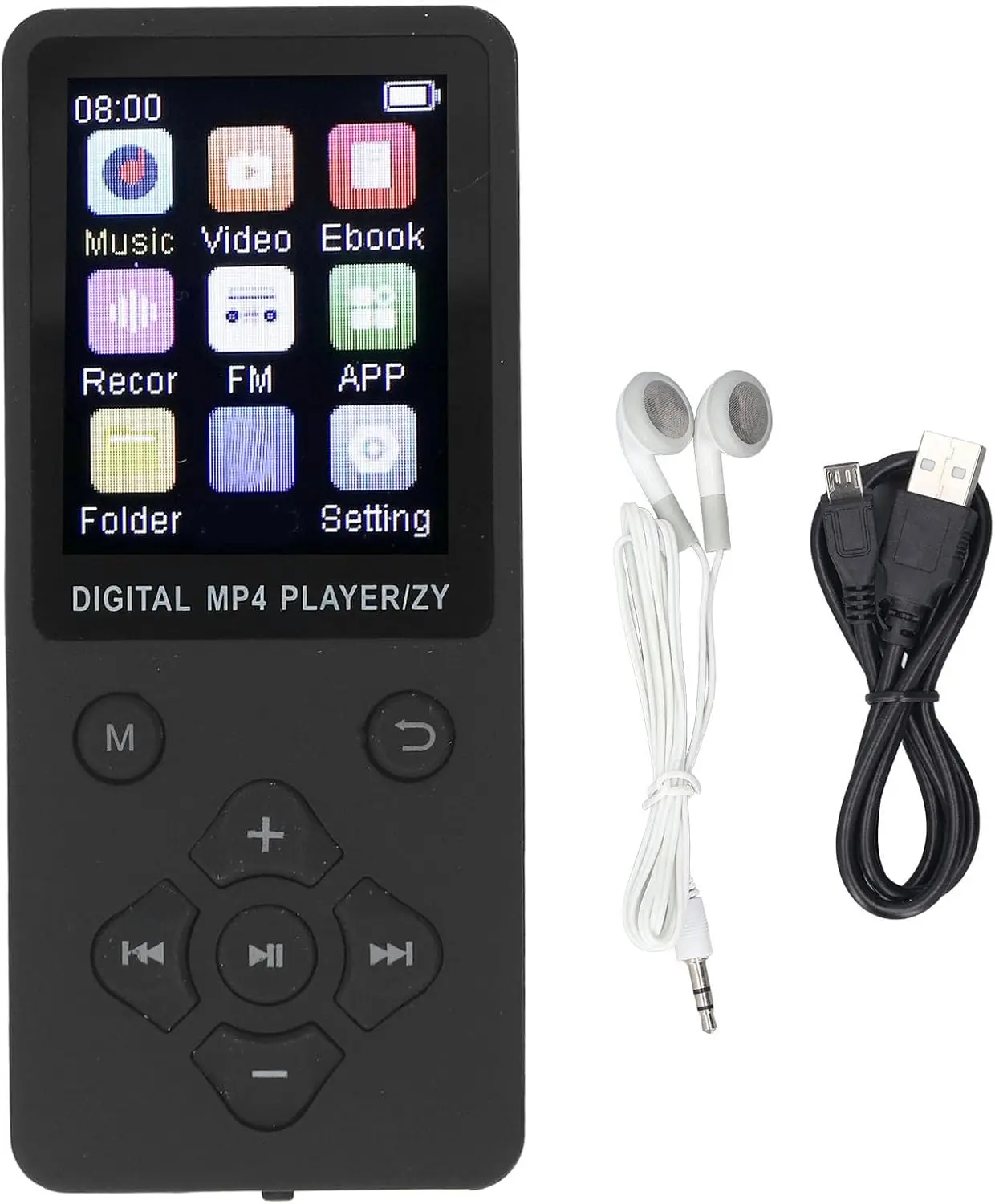 MP3 MP4 Player Bluetooth 5.0 Super Thin 1.8 Inch Color Screen 64G Expandable Memory Portable Video Music Player MP3 MP4 Player
