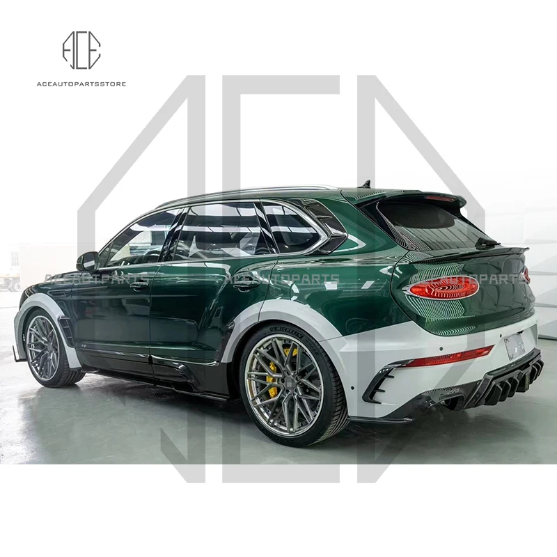 2021+ For Bentley Bentayga M style Dry Carbon Fiber Body Kit Tuning Kit Front Rear Bumpers Side Skirts Spoilers Hood