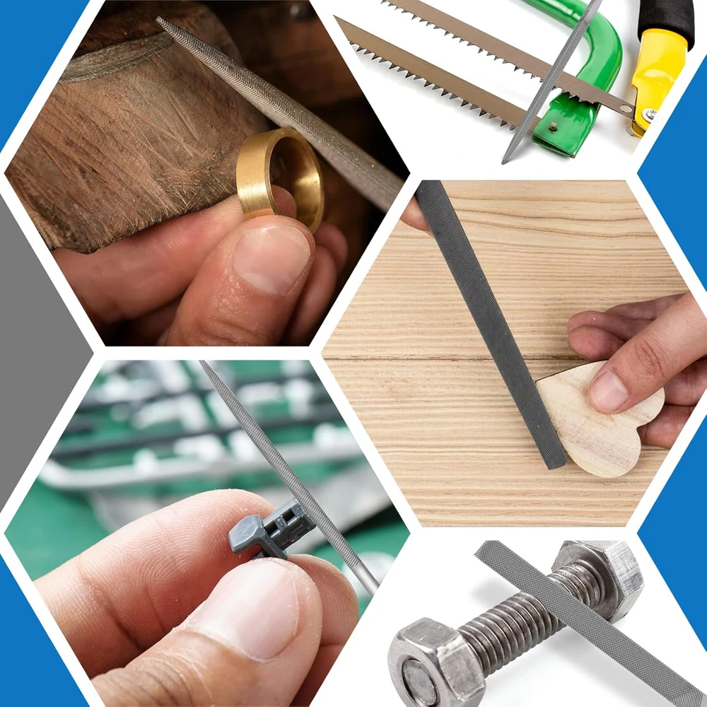 Mini-Nadelfeilen-Set aus Metall, 5/10 Stück, kleines Handfeilen-Set für detaillierte, präzise Arbeiten, Feilenwerkzeuge aus gehärtetem legiertem Stahl – Detail 15