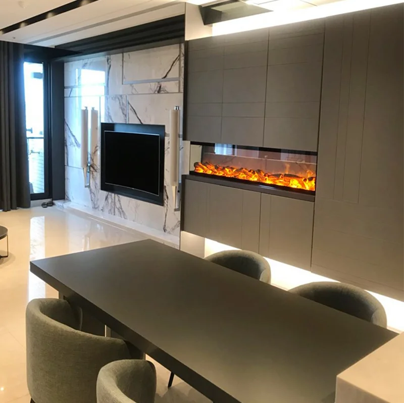 

Многоцветный электрический камин для отелей с дистанционным управлением, регулируемый, 2000 мм, современный, высококачественный, встраиваемый, с двухсторонним обзором
