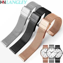 Milanese Loop Watch Strap 17/18/19/20mm Watch Band for DW for Daniel Wellington Stainless Steel Band 12/13/14/16/22/24mm Width