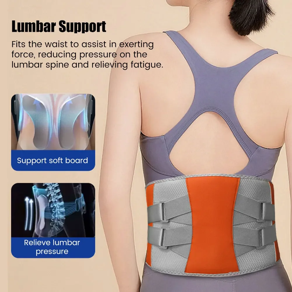 Electric Heated Lower Back Pain Massager Brace Lumber Traction Device Abdominal Slimming Belt Waist Heating Massager