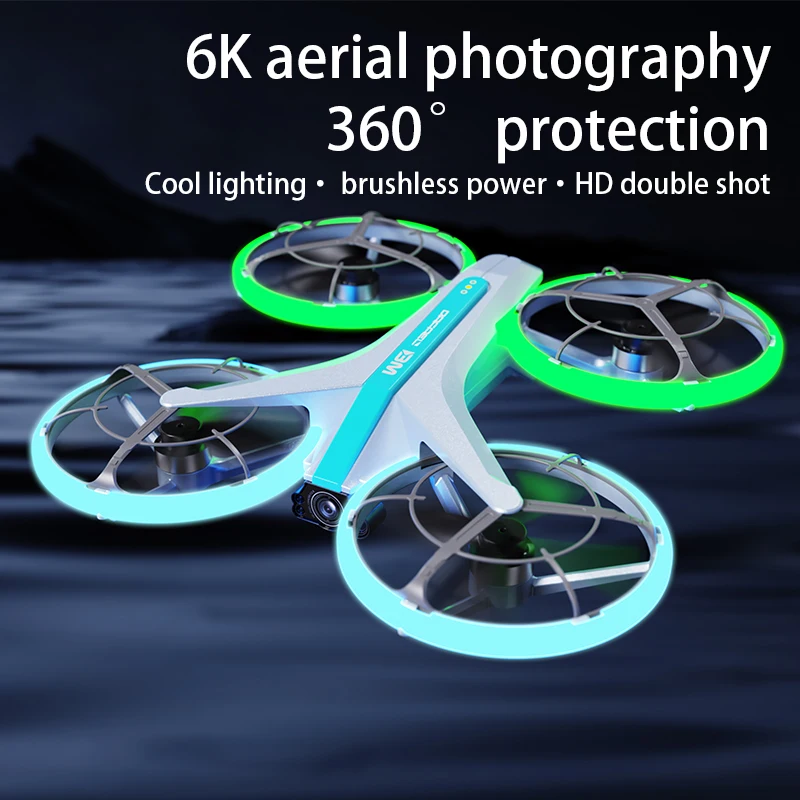 v33s New Drone 6K HD Camera RC Helicopter Quadrocopter One-Key Return FPV Follow Me Dron RC Plane Running Lights RC Toys Gift