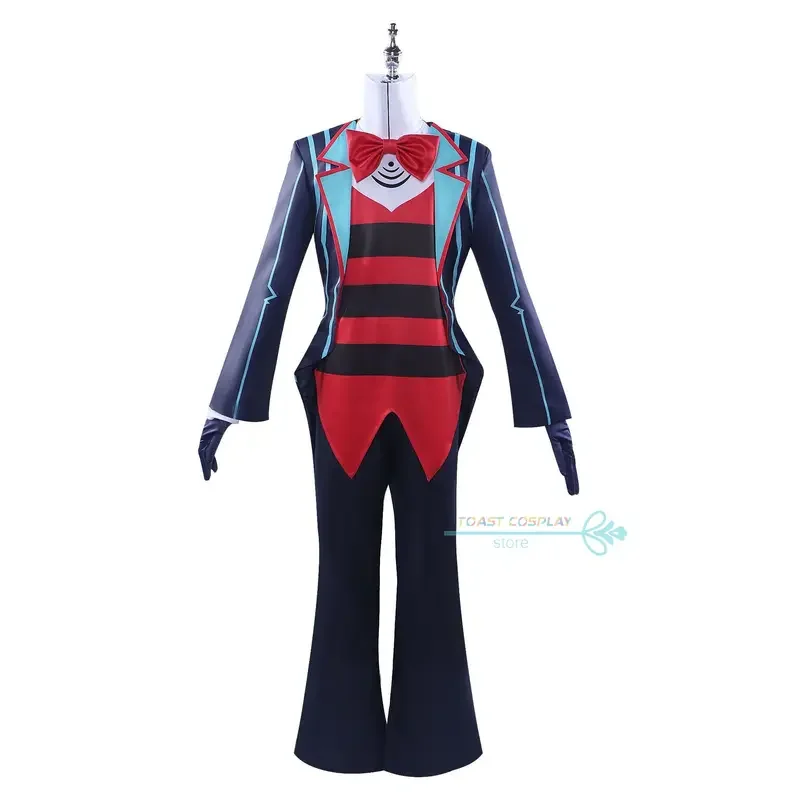 Anime Hazbin Cosplay Hotel Charlie Cosplay Costume Red Uniform Bow Tie Vox Role Play Costume Hat Halloween Carnival Party Outfit image 5
