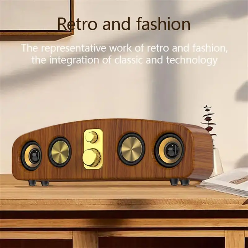 

Retro Wireless Bluetooth Speaker Portable High Power 9D Surround Stereo Home Computer Subwoofer Supports TWS/FM/AUX Car Speaker