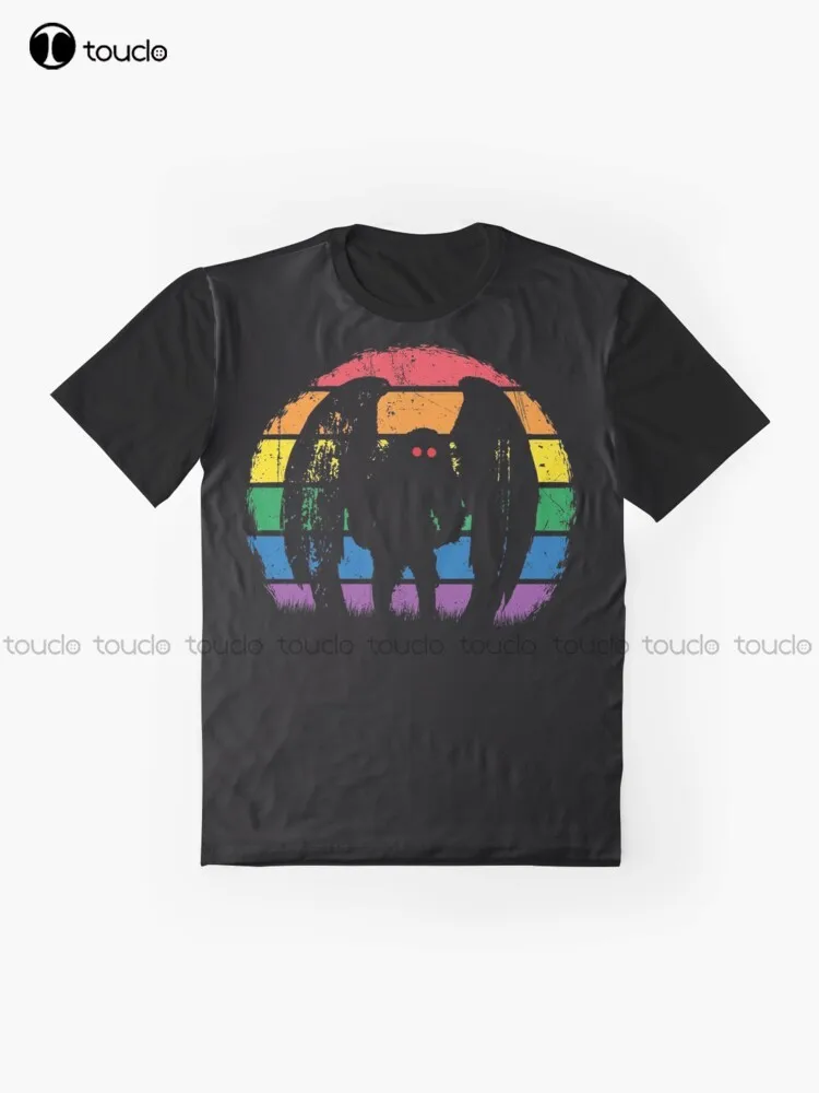 Mothman - Retro Vintage Rainbow Cryptid Gift Graphic T-Shirt Custom Aldult Teen Unisex Digital Printing Tee Shirts Xs-5Xl Tshirt