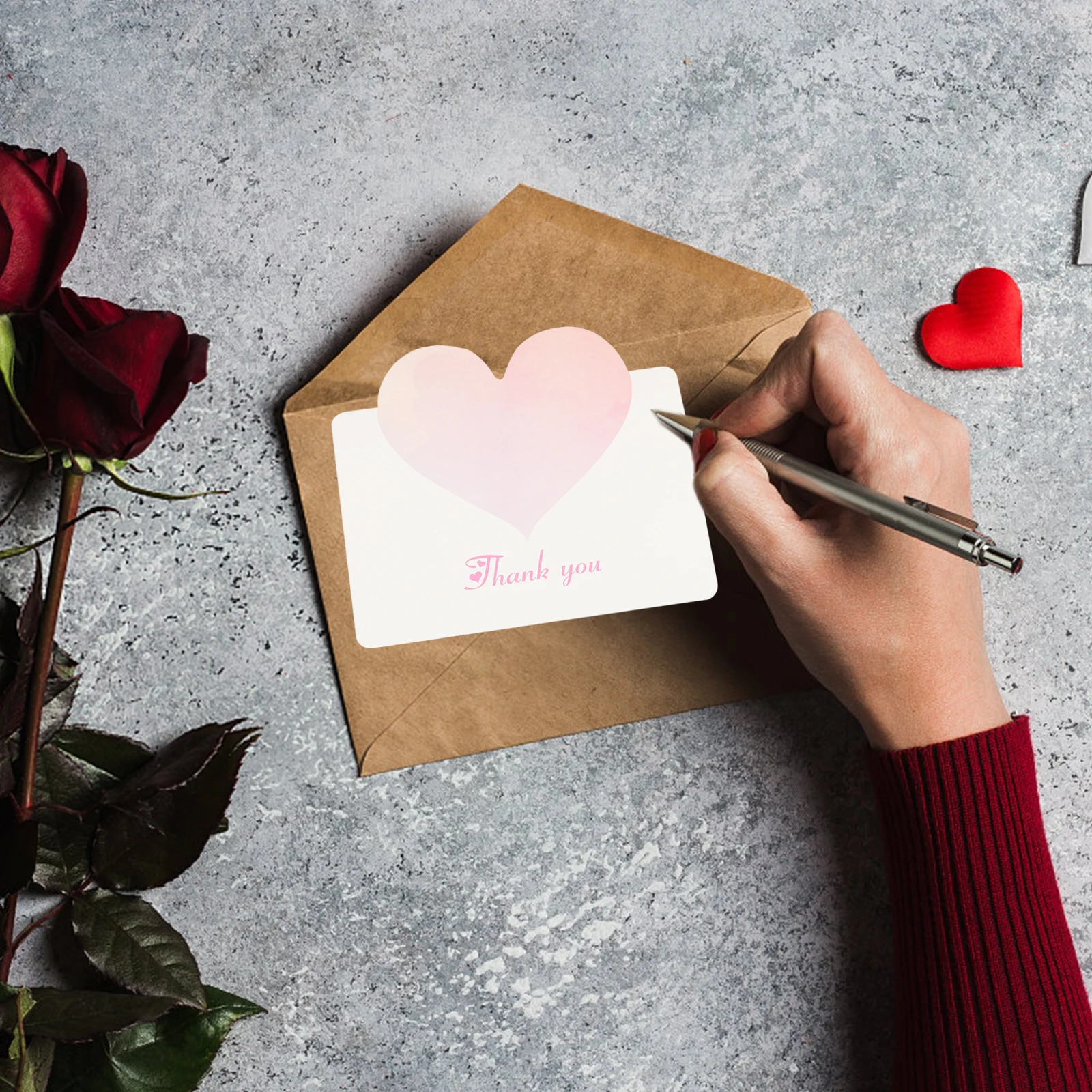 

100 Pcs Thank You Cards Greeting Cards Blessing Blank Paper Coworkers Baby Shower DIY Message Invitation Family Teachers