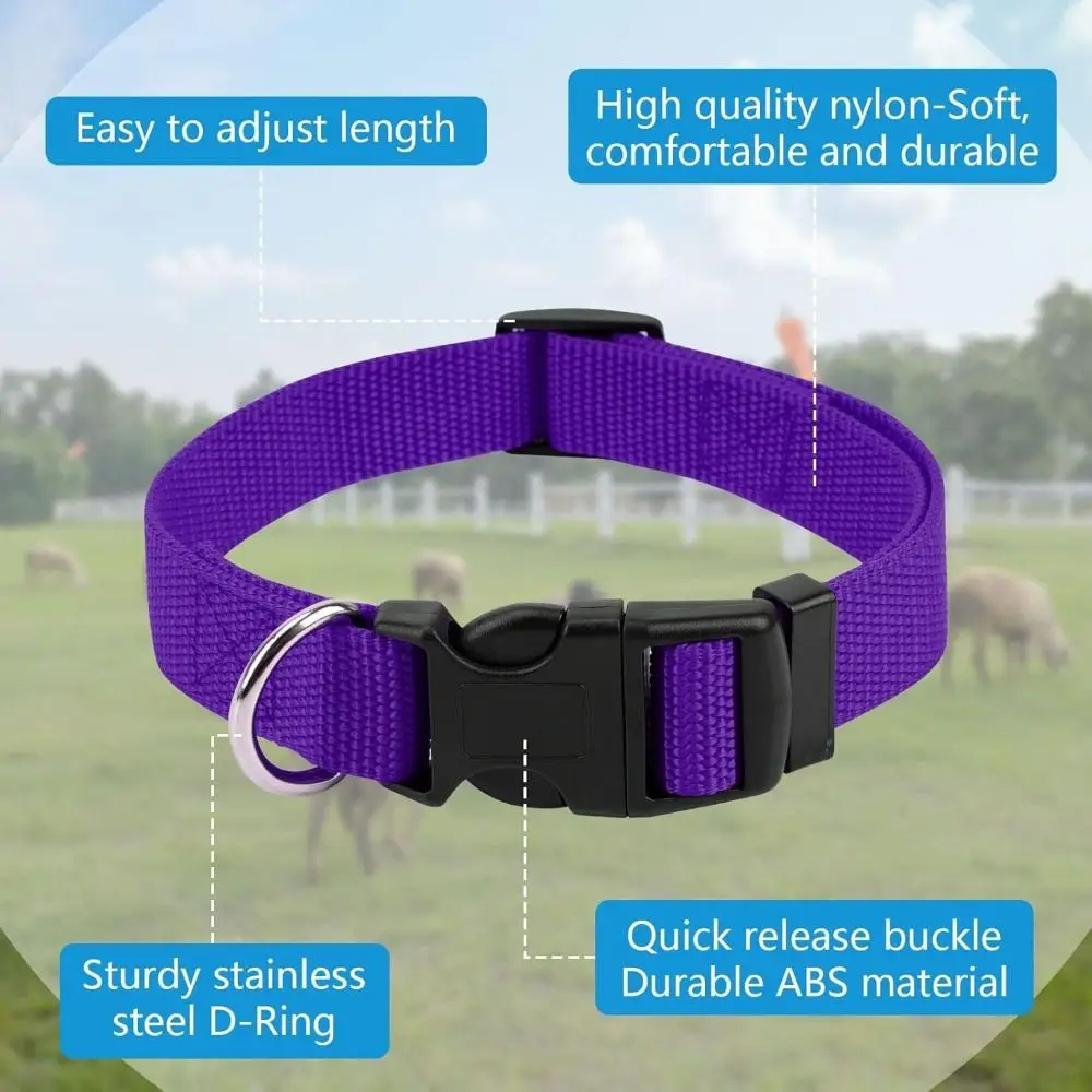 Tragbares Schnellverschluss-Halsband für Nutztiere, Verstellbares Reflektierendes Ziegenhalsband mit Glocke, Atmungsaktives Ziegengeschirr für die Ranch – Detail 2