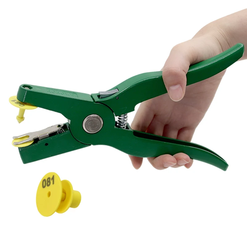 100 個ラウンド豚耳タグ径 28 ミリメートルプラスチックイヤリング農場家畜マーキング羊ウサギ動物識別カード 001-100