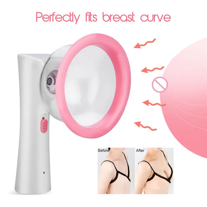 Home Electric Chest Massage Instrument Enlargement Vacuum Pump Improves Chest Sagging Double Suction Cup Breast Growth