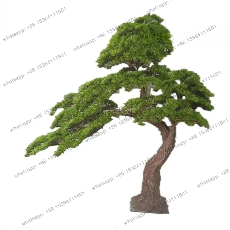 Large simulated welcome pine cedar outdoor artificial landscape prop tree fiberglass fake tree