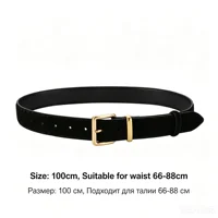 Luxury Suede Leather Belt for Women Fashion Gold Pin Buckle Wide Ladies Waist Belts Dresses Jeans Daily Casual Wear - Image 6