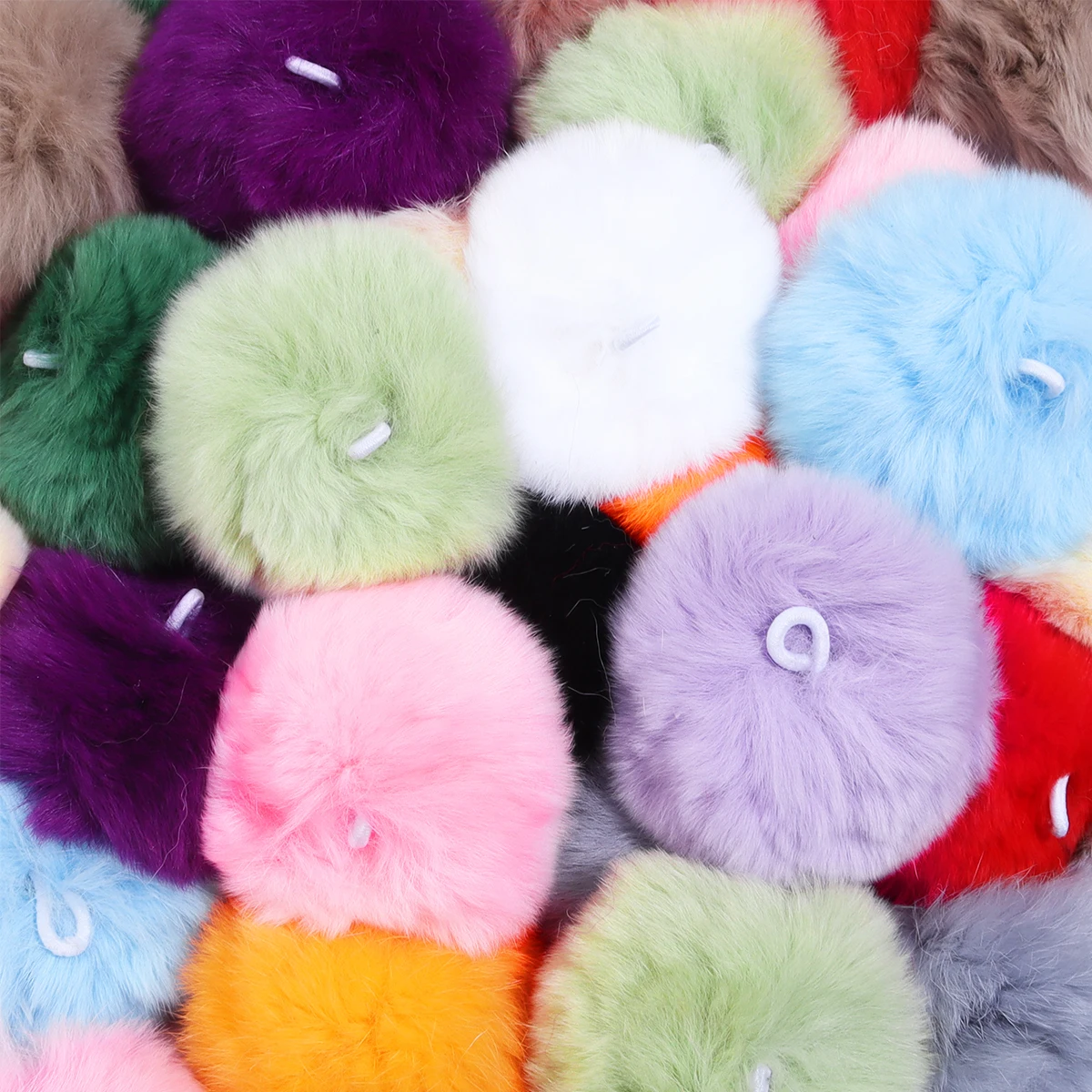 2pcs/lot 6cm Mink Fur Ball Pendants Colorful Fur Pom Poms Ball Charms DIY Keychain Hairpin Earrings Jewelry Crafts Accessories
