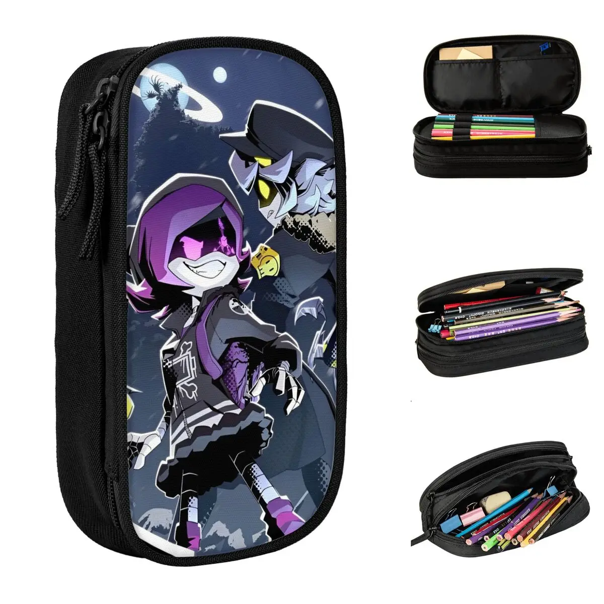 Murder Drones Cartoon Anime Pencil Cases TV Series Pencilcases Pen Box Kids Large Storage Bag School Supplies Gift Stationery