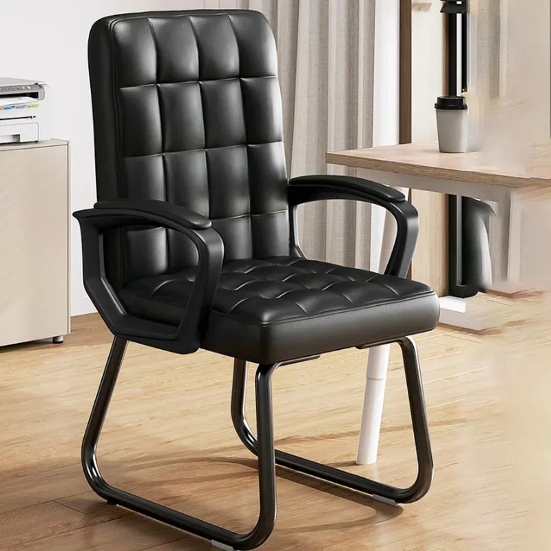 Back Cushion Office Chair Leather Luxury Vintage Home Desk Office Chairs Study Armchair Sillas De Oficina Home Furniture